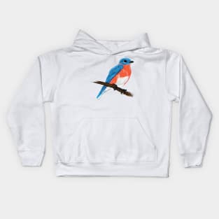 Cute Artwork of a Eastern Bluebird I Kids Hoodie